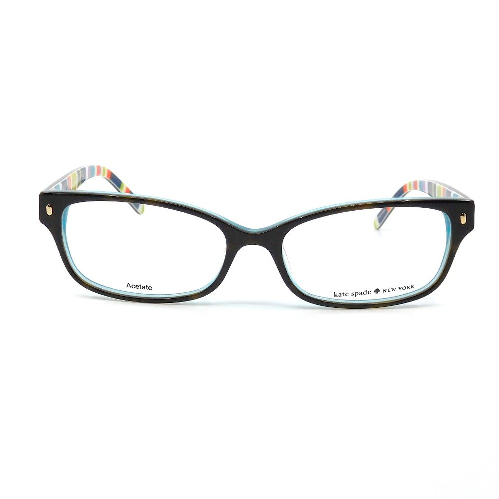 KATE SPADE “Lucyann” Tortoise & Stripe Eyeglasses